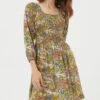 FatFace Adeline Jersey-Kleid Mit Paisley-Muster