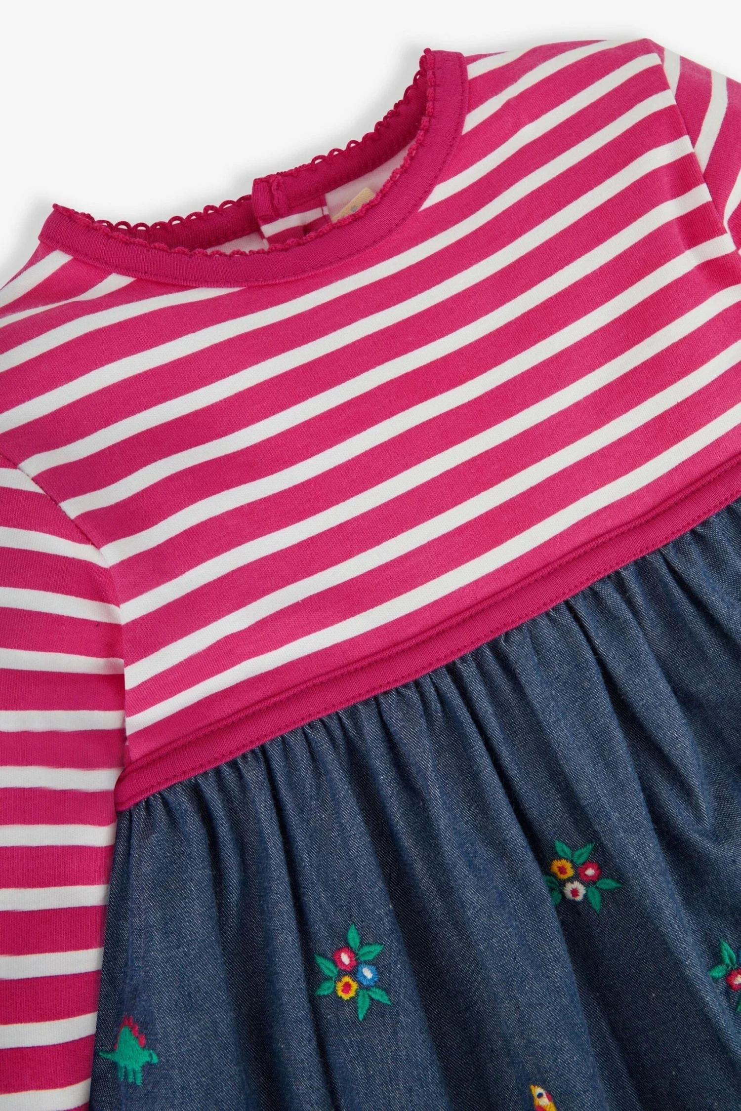 Jojo Maman Bebe Jojo Maman Bébé Mix & Match-Kleid Mit Dino Und Vogel-Stickerei 4 Jojo Maman Bebe Jojo Maman Bébé Mix & Match-Kleid Mit Dino Und Vogel-Stickerei – Bild 2