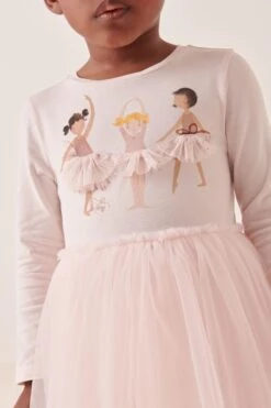 Next Creme Mit Ballerina - Tutu-Kleid Mit Figurenmotiv (3 Monate Bis 7 Jahre) -MONSON Kleidung Geschaft 779 204s3