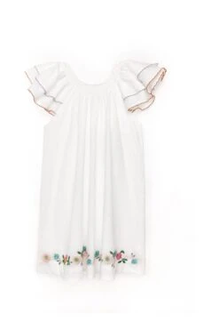 Nicole Miller Weißes Kleid Aus Baumwolle