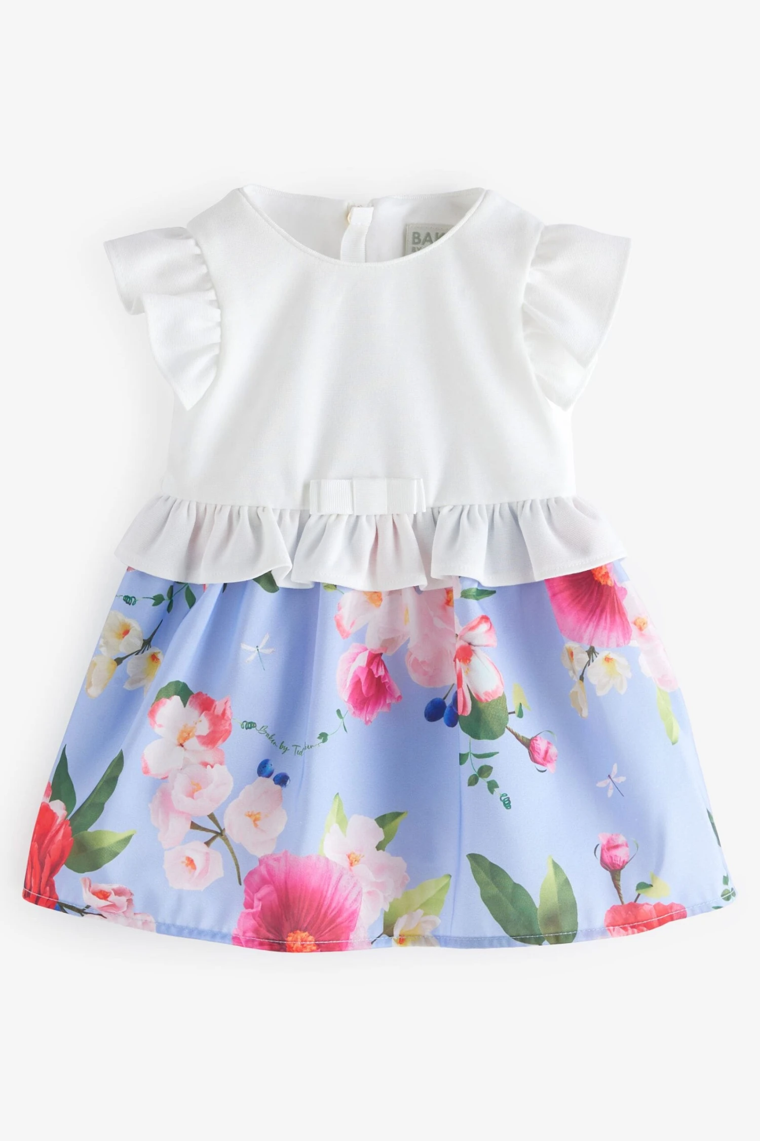 Baker By Ted Baker Kleid Mit Stehkragen Und Rüschen, Blau 3 Baker By Ted Baker Kleid Mit Stehkragen Und Rüschen, Blau