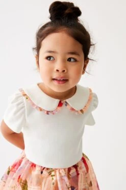 ​​​​​​​Baker By Ted Baker Kleid In Zweiteiligem Design Mit Ausbrennermuster, Apricot -MONSON Kleidung Geschaft 886697s4