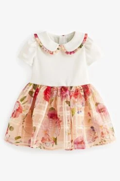 ​​​​​​​Baker By Ted Baker Kleid In Zweiteiligem Design Mit Ausbrennermuster, Apricot -MONSON Kleidung Geschaft 886697s6