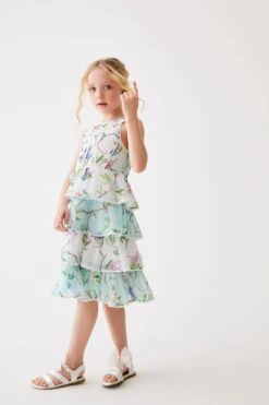 Baker By Ted Baker Gestuftes Kleid Aus Chiffon -MONSON Kleidung Geschaft 904431s2