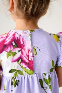 Baker By Ted Baker Violettes Geblümtes Jersey Kleid​​​​​​​ -MONSON Kleidung Geschaft 906605s5