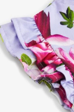 Baker By Ted Baker Violettes Geblümtes Jersey Kleid​​​​​​​ -MONSON Kleidung Geschaft 906605s9