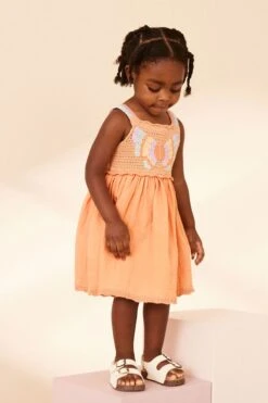 Next Orange - Kleid Mit Schmetterlingsmotiv (3 Monate Bis 7 Jahre)