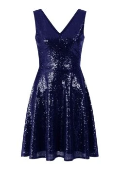 HotSquash Ausgestelltes Kleid Mit V-Ausschnitt Und Pailletten -MONSON Kleidung Geschaft A57726s6