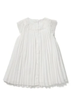 Mamas & Papas Babykleidung Mädchen Plissée-Kleid, Weiß -MONSON Kleidung Geschaft A95624s3