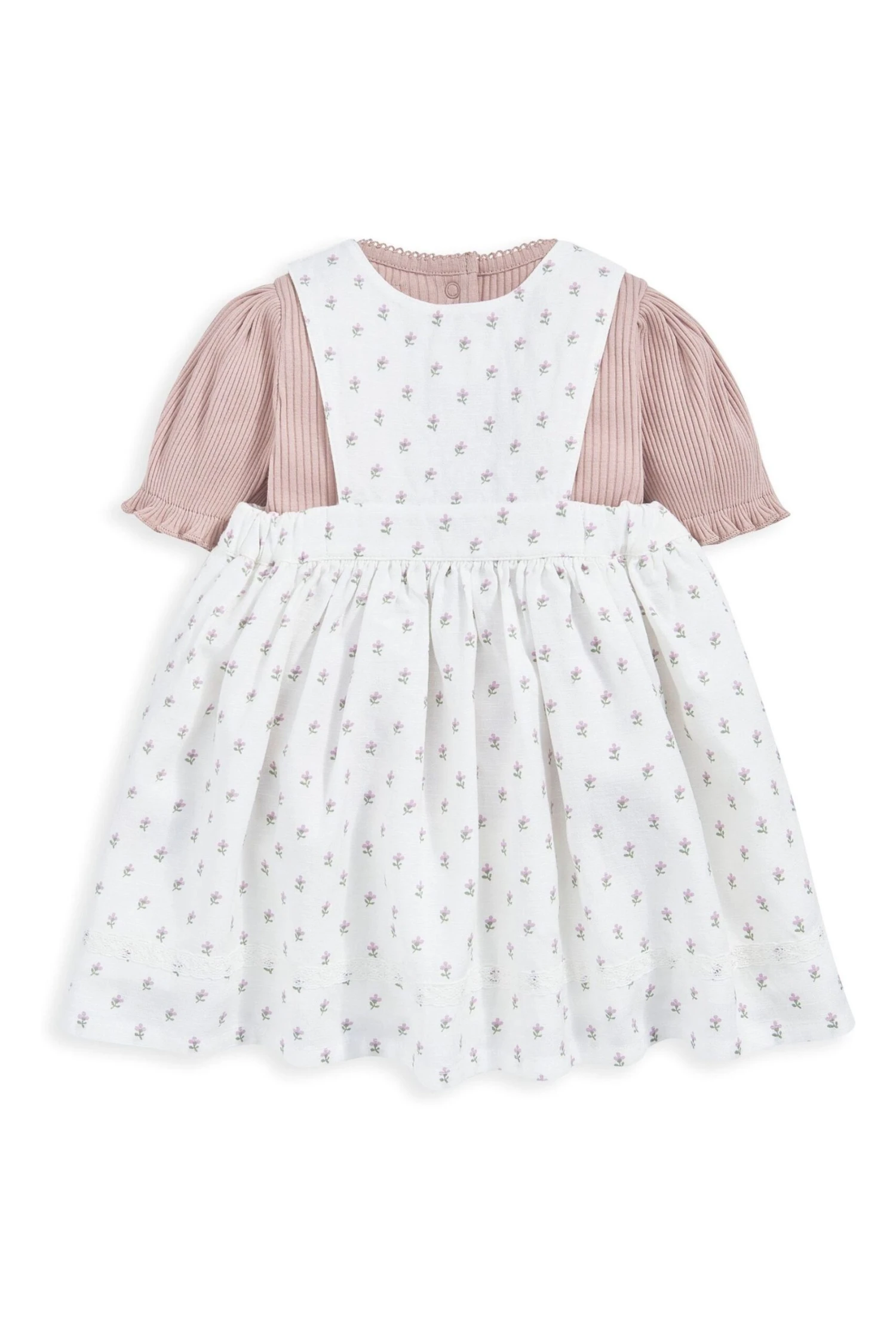 Mamas & Papas X Laura Ashley Rosaes Pinafore Kleid Und T-Shirt Set Mit Blumenmuster 2-teilig 4 Mamas & Papas X Laura Ashley Rosaes Pinafore Kleid Und T-Shirt Set Mit Blumenmuster 2-teilig – Bild 2