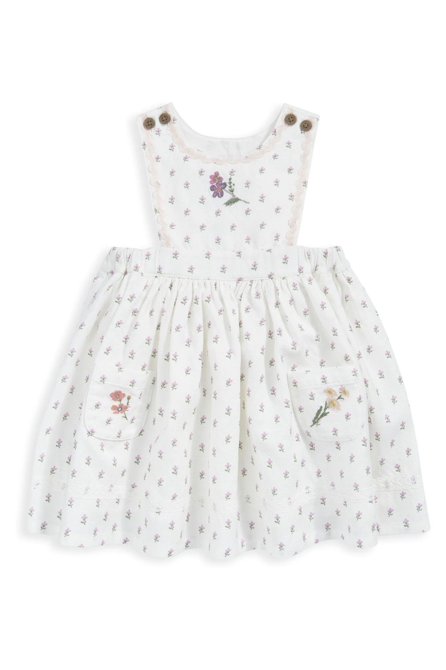 Mamas & Papas X Laura Ashley Rosaes Pinafore Kleid Und T-Shirt Set Mit Blumenmuster 2-teilig 7 Mamas & Papas X Laura Ashley Rosaes Pinafore Kleid Und T-Shirt Set Mit Blumenmuster 2-teilig – Bild 5