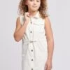 Lee Mädchen Ärmelloses Kleid Aus Twill, Weiß -MONSON Kleidung Geschaft B07071s