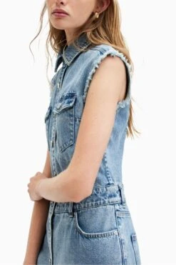 AllSaints Blair Denim-Kleid -MONSON Kleidung Geschaft B14463s3