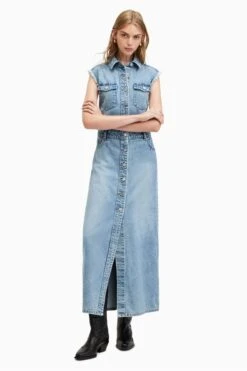 AllSaints Blair Denim-Kleid -MONSON Kleidung Geschaft B14463s4