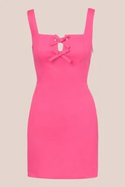 Adrianna Papell Kurzes Kleid In A-Linie, Pink -MONSON Kleidung Geschaft B21651s6