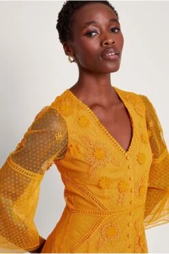 Monsoon Alba Besticktes Kleid -MONSON Kleidung Geschaft B22237s3