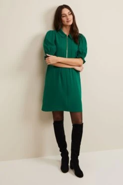 Phase Eight Candice Ausgestelltes Kleid Mit Reißverschluss, Grün -MONSON Kleidung Geschaft B24194s3