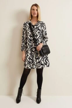 Phase Eight Ruby Tunika-Kleid Mit Geomuster, Schwarz -MONSON Kleidung Geschaft B24762s3