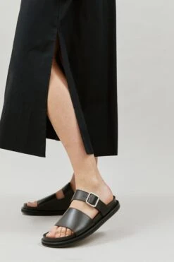 Albaray T-Shirt-Kleid Aus Webmix, Schwarz -MONSON Kleidung Geschaft B33054s5