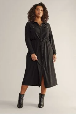 Evans Geripptes Utility-Kleid