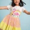 Monsoon Flamingo Disco Kleid 2 Monsoon Flamingo Disco Kleid -MONSON Kleidung Geschaft B34606s