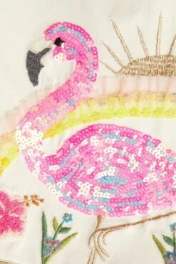 Monsoon Flamingo Disco Kleid -MONSON Kleidung Geschaft B34606s4