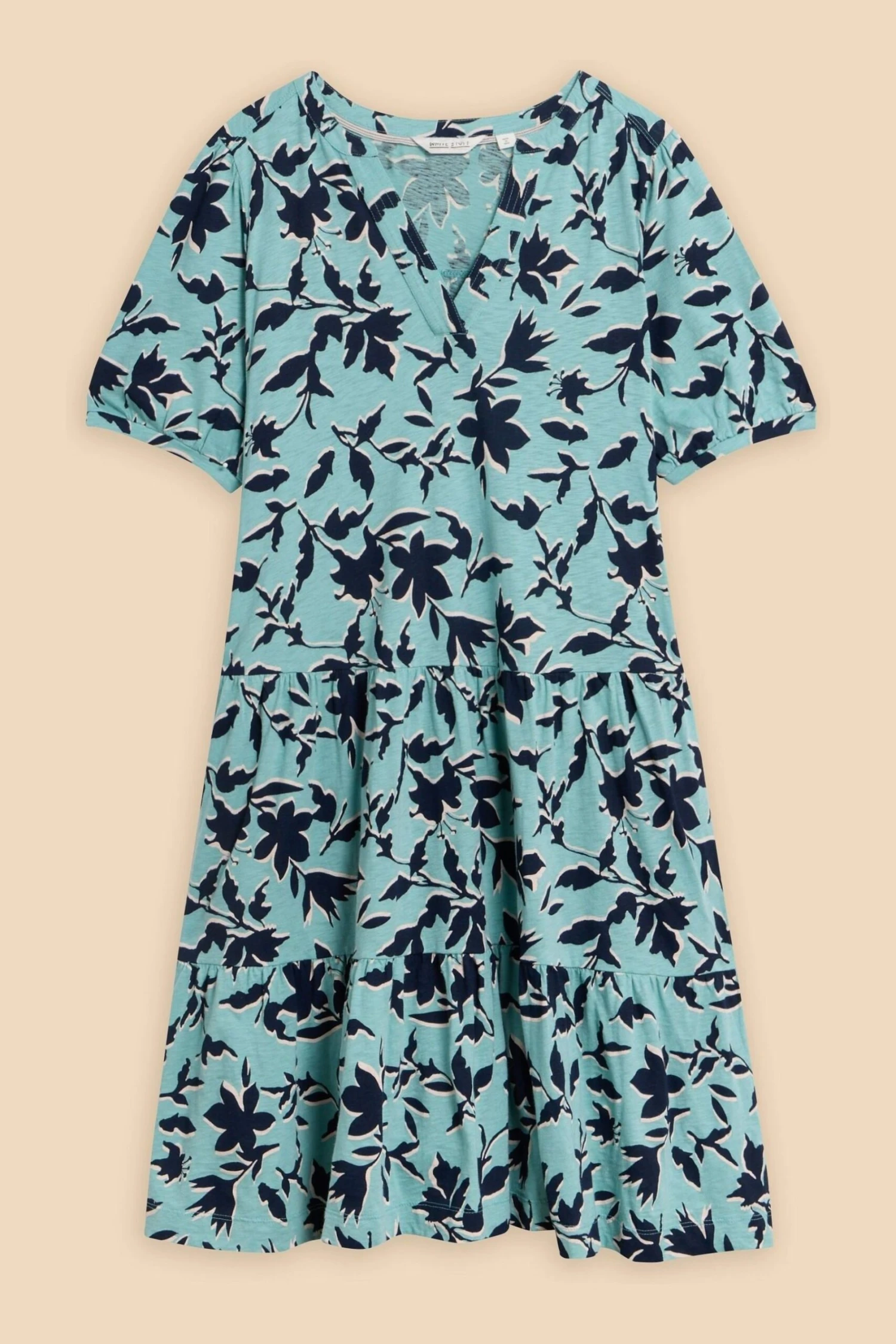 White Stuff Blaues Clara Kleid Aus Baumwoll-Jersey 7 White Stuff Blaues Clara Kleid Aus Baumwoll-Jersey – Bild 5