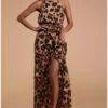 Dancing Leopard Sunset Kleid Mit Animalprint -MONSON Kleidung Geschaft B41367s