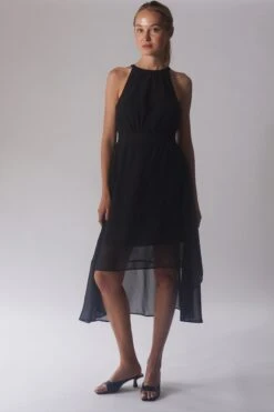 Religion High Low Neckholder Ärmelloses Merdian Kleid