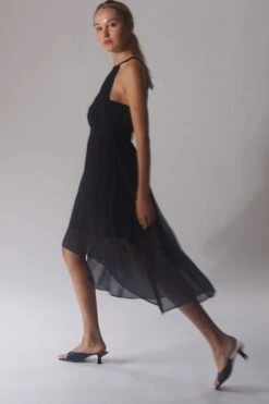 Religion High Low Neckholder Ärmelloses Merdian Kleid -MONSON Kleidung Geschaft B41498s3