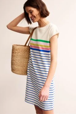 Boden Gestreiftes Leah Jersey-T-Shirt-Kleid​​​​​​​ -MONSON Kleidung Geschaft B51663s5