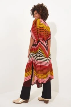 Joe Browns Multiway Kimono-Kleid Mit Zickzack-Muster Und Gürtel -MONSON Kleidung Geschaft B53727s3