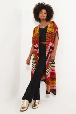 Joe Browns Multiway Kimono-Kleid Mit Zickzack-Muster Und Gürtel -MONSON Kleidung Geschaft B53727s4