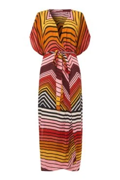 Joe Browns Multiway Kimono-Kleid Mit Zickzack-Muster Und Gürtel -MONSON Kleidung Geschaft B53727s7