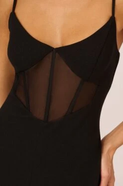 Adrianna Papell Kleid Aus Strick Und Krepp, Schwarz -MONSON Kleidung Geschaft B56806s5