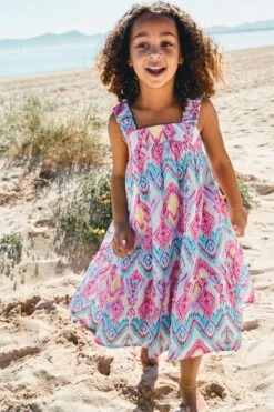 Monsoon Kleid Mit Regenbogen-Ikatmuster