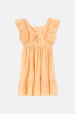 Angel & Rocket Simone Strukturiertes Kleid Mit Rüschendetails, Orange -MONSON Kleidung Geschaft B65087s5