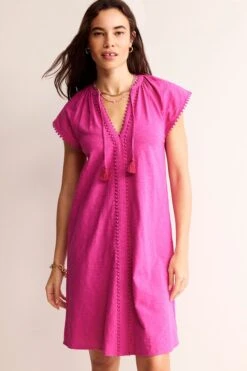 Boden Millie Kleid Aus Baumwolle Mit Bommeln -MONSON Kleidung Geschaft B66308s4