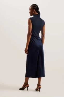 Ted Baker Easy Fit Paolla Kleid Mit Gedrehtem Ausschnitt, Blau -MONSON Kleidung Geschaft B71185s3