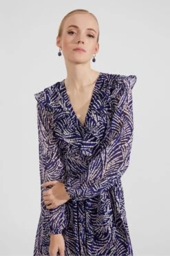 Hobbs Petite Rosana Kleid, Blau -MONSON Kleidung Geschaft B73316s3