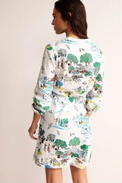 Boden Cleo Leinen Kleid Mit Gebundener Taille -MONSON Kleidung Geschaft B74215s3