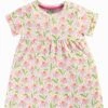 Frugi Kurzärmeliges Kleid Mit Blumenprint, Weiß