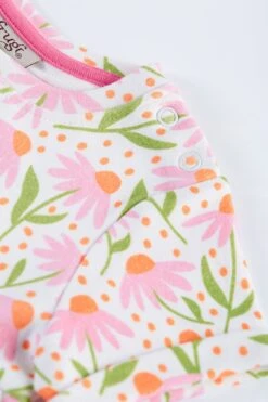 Frugi Kurzärmeliges Kleid Mit Blumenprint, Weiß -MONSON Kleidung Geschaft B80372s3