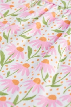 Frugi Kurzärmeliges Kleid Mit Blumenprint, Weiß -MONSON Kleidung Geschaft B80372s5