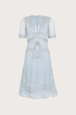 Monsoon Siena Besticktes Kleid -MONSON Kleidung Geschaft B80994s5