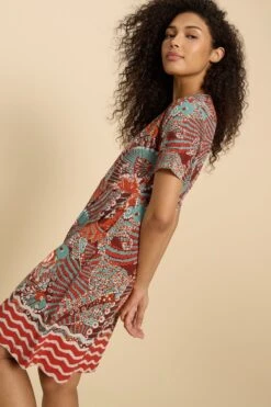 White Stuff Tammy Kleid Aus Baumwolljersey, Rot -MONSON Kleidung Geschaft B92623s3