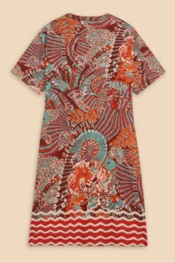 White Stuff Tammy Kleid Aus Baumwolljersey, Rot -MONSON Kleidung Geschaft B92623s6