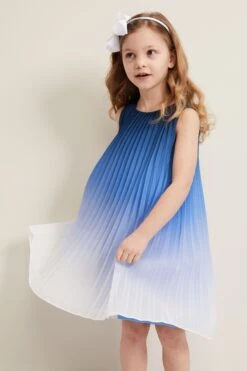 Phase Eight Jessie Plissiertes Kleid Mit Farbverlauf, Blau -MONSON Kleidung Geschaft B97080s3