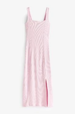 French Connection Rassia Geripptes Kleid Mit Eckigem Ausschnitt -MONSON Kleidung Geschaft B97531s4