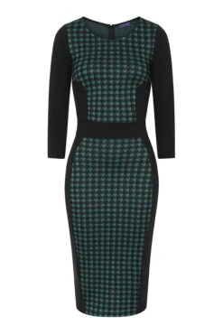 Hot Squash Figurbetontes Ponte-Kleid, Grün -MONSON Kleidung Geschaft C03977s4